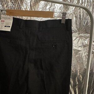 Isaac Mizrahi New York Slim Fit Black Tapered Leg Adjustable Waist Pants Size 10